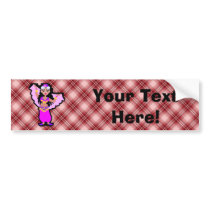Red Plaid Belly Dancer Bumper Stickers