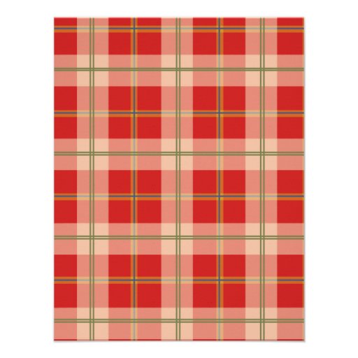 Red Plaid Birthday Party Invitation