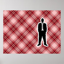 Red Plaid Business Suit Posters