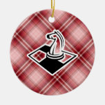 Red Plaid Chess Christmas Tree Ornaments