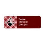 Red Plaid Chess Return Address Labels