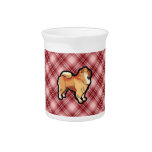 Red Plaid Chow Chow Drink Pitchers