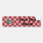 Red Plaid Duck Bumper Sticker