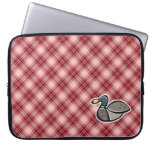 Red Plaid Duck Computer Sleeves