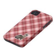 Red Plaid Ferret iPhone 4 Case