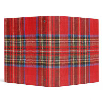 Red Plaid Flannel 3 Ring Binders