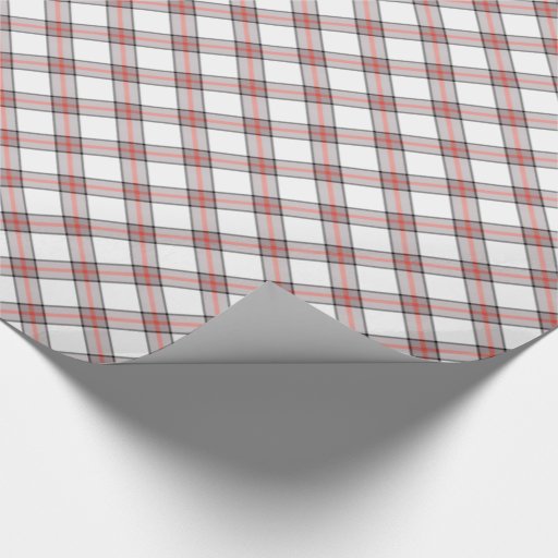 Red Plaid Glossy Wrapping Paper Zazzle