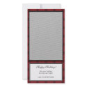 Red Plaid Happy Holidays Vertical Photo Card photo cards