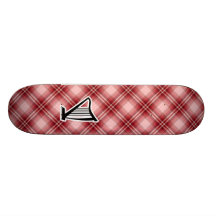Red Plaid Harp Skate Deck