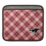 Red Plaid Horse Racing Sleeves For iPads