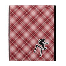 Red Plaid Hurdler iPad Folio Cases