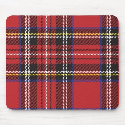 Red Plaid Mousepad by Kixodesigns