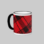 Red Plaid Mug mugs