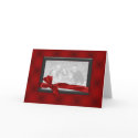 Red Plaid Photo Frame Card