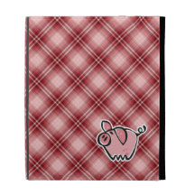 Red Plaid Pig iPad Folio Cases