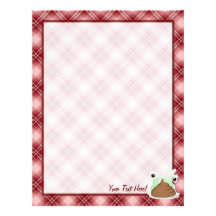 Red Plaid Poop Custom Letterhead