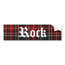 Red Plaid Rock - Bumper Sticker bumper stickers