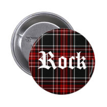 Red Plaid Rock - Button buttons