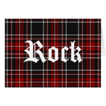 Red Plaid Rock - Card cards