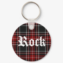 Red Plaid Rock - Keychain