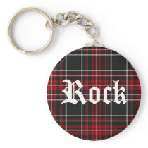 Red Plaid Rock - Keychain keychains