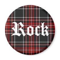 Red Plaid Rock - Magnet magnets