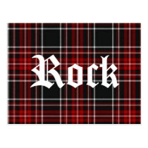 Red Plaid Rock Postcard postcards