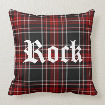 Red Plaid "Rock" Tartan Pillow pillows