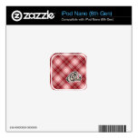 Red Plaid Snail Decal For iPod Nano 6G