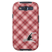 Red Plaid Snow Skiing Galaxy S3 Case