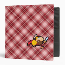 Red Plaid Spartan Gladiator Binder
