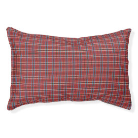 Red Plaid Tartan Dog Bed Small Dog Bed