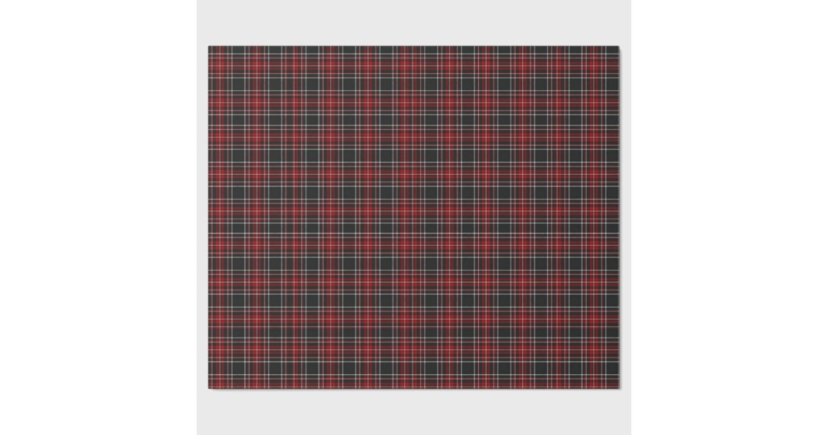 Red Plaid / Tartan Wrapping Paper (Customizable) Zazzle