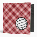 Red Plaid Volleyball Binder