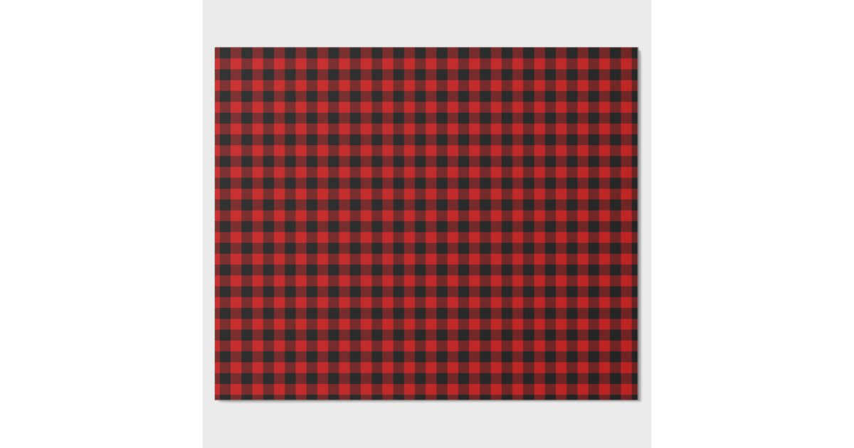 Red Plaid Wrapping Paper Zazzle