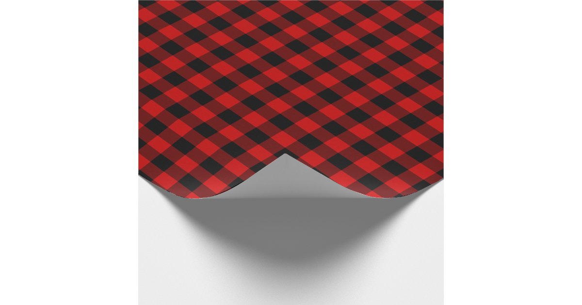 Red Plaid Wrapping Paper Zazzle