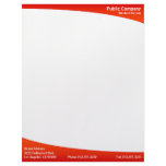 Red plain simple modern elegant letterhead