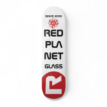 Red Planet Glass Skateboard