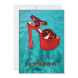 Red Platform Divers Invite invitations