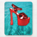 Red Platform Divers mousepad