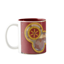 Red Playground Gears mugs by JuJuGardens Red Playground Gears mugs