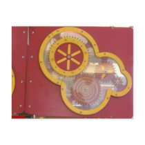 Red Playground Gears postcards by JuJuGardens Red Playground Gears postcards