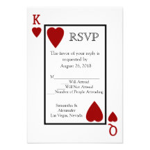Red Playing Card Matching RSVP
