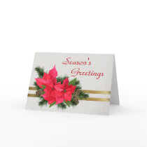 Red Poinsetta Greeting Card