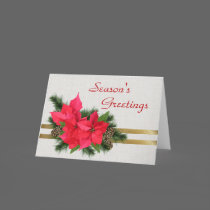 Red Poinsetta Greeting Card