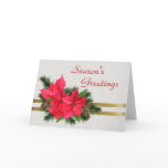 Red Poinsetta Greeting Card