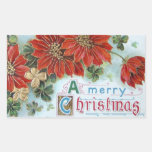 Red Poinsettia Christmas Sticker