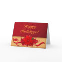 Red Poinsettia Holiday Card