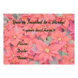 Red Poinsettias Holiday Party Invitation