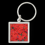Red Poinsettias Keychain